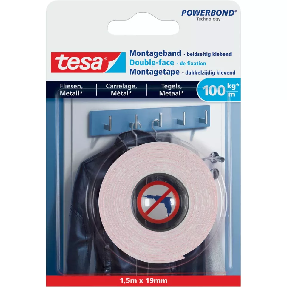 Tesa Powerbond montagetape Tegels en...