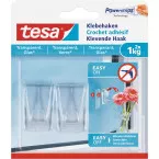 Tesa adhesive hook for transparent and glass indoor surfaces holds up to 1 kg