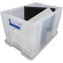 Bankers Box 85 L Storage Box Transparent with Blue Handles Individually Boxed