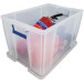 Bankers Box 85 L Storage Box Transparent with Blue Handles Individually Boxed