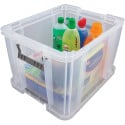 Bankers Box Storage Box 36 L Transparent with Blue Handles Set of 3 pcs Cardboard Packaging