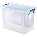 Bankers Box Storage Box 18.5 Liters Transparent with Blue Handles Individually Packed in Carton