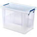 Bankers Box Storage Box 18.5 Liters Transparent with Blue Handles Individually Packed in Carton