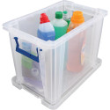 Bankers Box Storage Box 18.5 Liters Transparent with Blue Handles Individually Packed in Carton