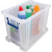 Bankers Box Storage Box 18.5 Liters Transparent with Blue Handles Individually Packed in Carton