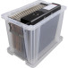 Bankers Box Storage Box 18.5 Liters Transparent with Blue Handles Individually Packed in Carton