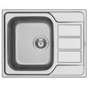 Pyramis Athena EasyFix Compact Stainless Steel 1 Bowl Kitchen Sink with Drainer 620x500mm per piece