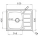 Pyramis Athena EasyFix Compact Stainless Steel 1 Bowl Kitchen Sink with Drainer 620x500mm per piece