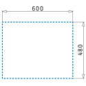 Évier Pyramis EasyFix Athena Compact 1 kom+afvoer 620x500mm roestvrij staal / pce