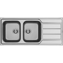 É spoelbak Pyramis EasyFix Athena 2 kom + afdruiprek 1160x500mm roestvrij staal / pce