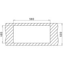 Évier Pyramis EasyFix Athena 1 grote kom+afdruiprek 1000x500mm roestvrij staal / pce