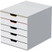 Durable bloc à tiroirs Varicolor 5 tiroirs, meuble blanc
