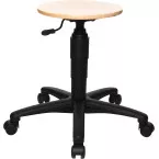 Topstar tabouret Tec 60, sans anneau repose-pieds, avec roues, en bois