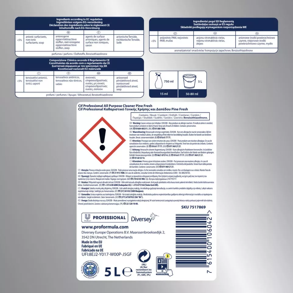 Cif allesreiniger dennenfris, fles...