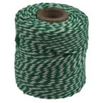 Cotton Twine, Green-White,...
