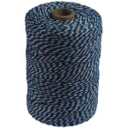 Katoentouw, blauw-wit, klos...
