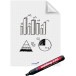 Legamaster Magic-Chart flipchart folie, ft 60 x 80 cm, wit, geruit, rol van 25 vel