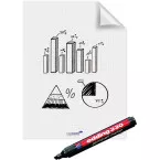 Legamaster Magic-Chart flipchart folie, ft 60 x 80 cm, wit, geruit, rol van 25 vel