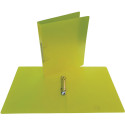 Alpha ringmap, voor ft A4, uit PP, 2 ringen van 25 mm, transparant geel