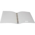 Alpha classeur à anneaux, pour ft A4, en PP, 4 anneaux de 16 mm, blanc tranparent