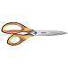Maped Ultimate Scissors, 8.25 Inches, Right and Left Handed, Pointed Tips, Orange, Stainless Steel