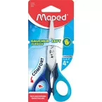 Maped ciseaux Sensoft, ft 13 cm, gauche, bouts rond, inox, couleurs assorties, blister de 1 pièce