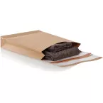 eGreen flat-bottom pouch, size 350 x 250 x 50 + 96 mm, box of 250 pieces