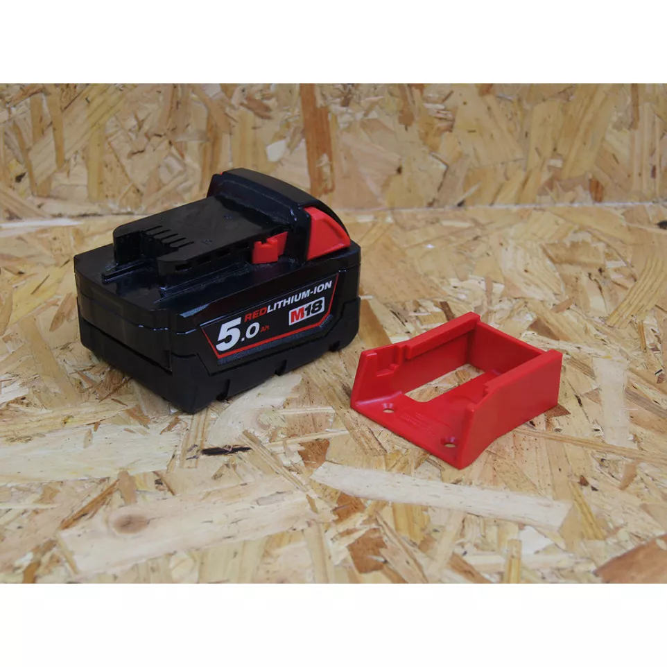 Support batterie rouge pour Milwaukee...