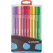 STABILO Pen 68 ColorParade Blue-Grey Desk Set of 20 Assorted Colors Fiber-Tip Pens