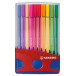 STABILO Pen 68, ColorParade, boîte rouge-bleu, 20 pièces en couleurs assorties