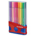 STABILO Pen 68, ColorParade, boîte rouge-bleu, 20 pièces en couleurs assorties