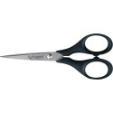 Maped ciseaux Precise, ft 13 cm, droite en gauche, bouts pointus, inox, noir, blister de 1 pièce