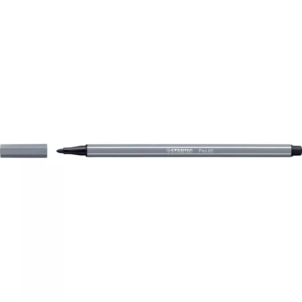 STABILO Pen 68 feutre, gris obscure