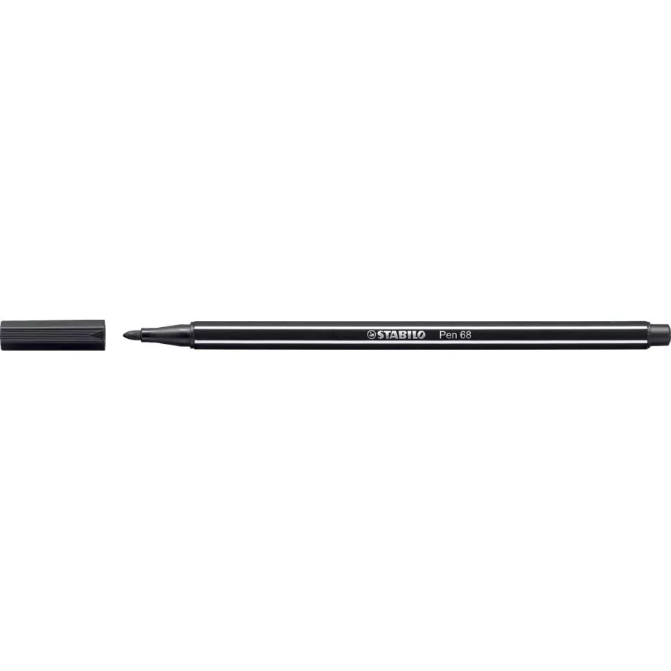 STABILO Pen 68 Fibre-Tip Marker, Black