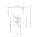 Joint porte intérieur ATB318 Ø 5,6mm rainure 3mm noir / 50m