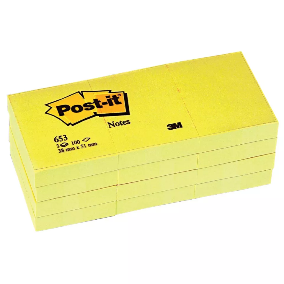 Post-it Notes, ft 38 x 51 mm, geel,...
