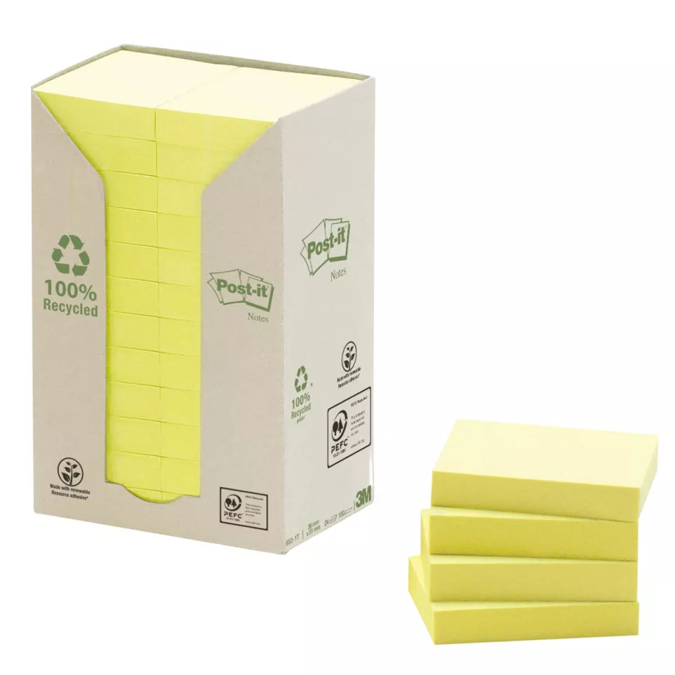 Post-it Recycled notes, 100 vel, ft...