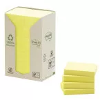 Post-it Recycled notes, 100 feuilles, ft 38 x 51 mm, jaune, paquet de 24 blocs