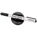 MAUL Magnetic Whiteboard Eraser with Marker, Small, Black