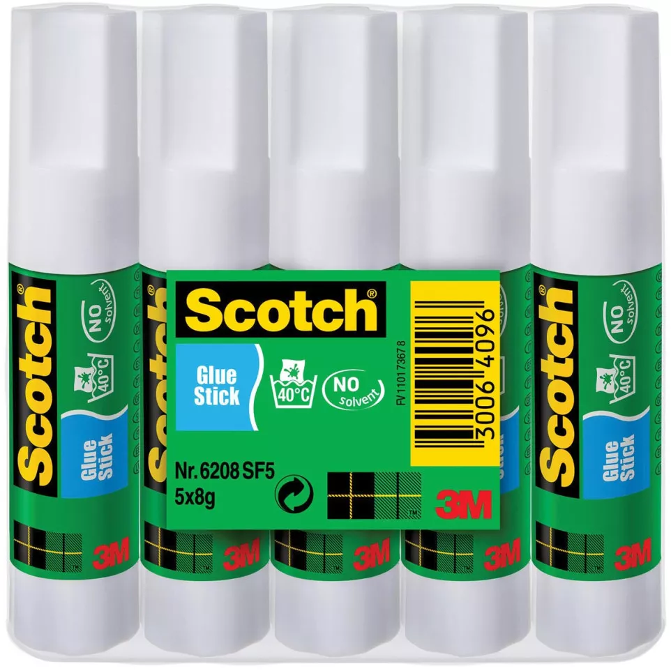Scotch Glue Stick 8 g, Pack of 5 Sticks
