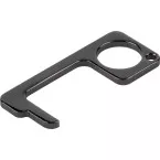 Antibacteriële sleutelhanger en handsfree deur opener, zwart