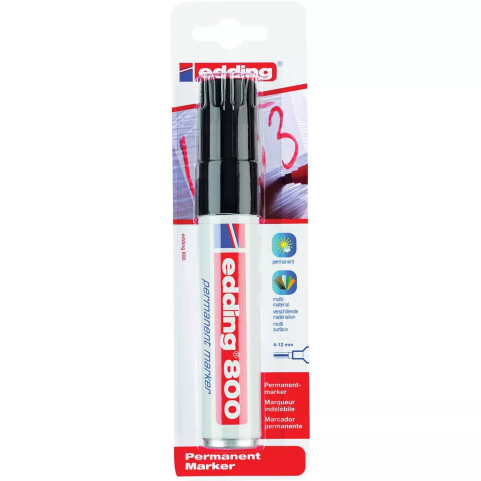 Edding marqueur permanent, 800, noir,...