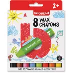 Bruynzeel craie à la cire, set de 8 pièces en couleurs assorties