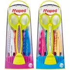 Maped ciseaux à cranter Créa cut, blister de 1 monture de ciseaux, 5 jeux de lames interchangeables