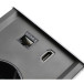 PRESTINO Combibox stopcontact 2 stopcontacten + USB A + USB C + RJ45 + HDMI zwart / pce