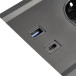PRESTINO Combibox stopcontact 2 stopcontacten + USB A + USB C + RJ45 + HDMI zwart / pce