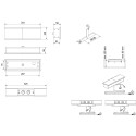 PRESTINO Combibox stopcontact 2 stopcontacten + USB A + USB C + RJ45 + HDMI zwart / pce