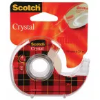 Scotch Plakband Crystal ft 19 mm x 25 m, blister met 1 afroller met 1 rolletje