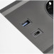 PRESTINO Combibox stopcontact 2 stopcontacten + USB A + USB C + RJ45 + HDMI grijs / pce