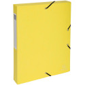 Exacompta Aquarel elastobox uit glanskarton, ft A4+, rug van 4 cm, met 3 kleppen, geassorteerde kleuren